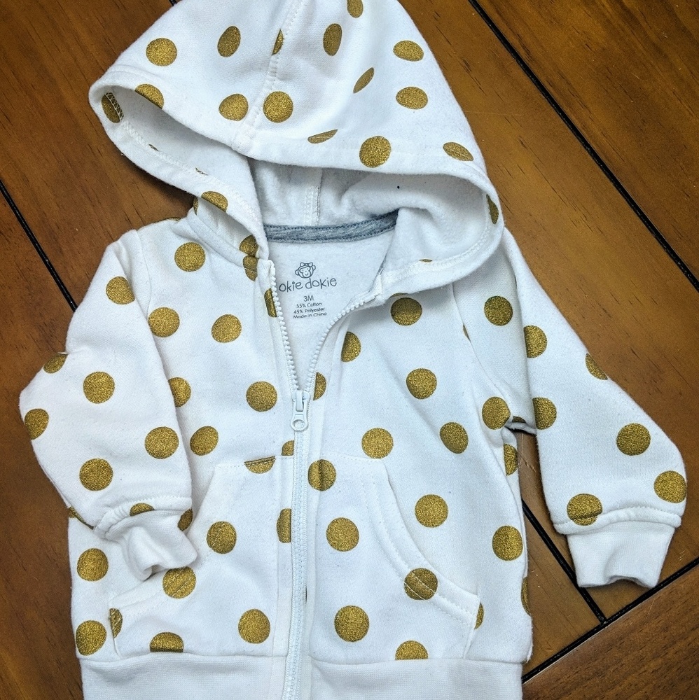 Size 3 month Okie Dokie brand zip up jacket